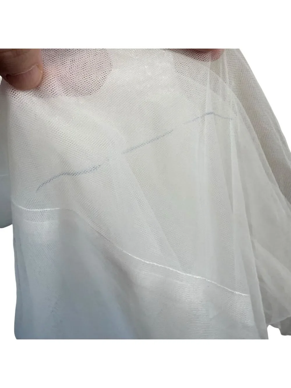 Mary's Bridals Flower Girl Dress White Lace Up Back Size 6